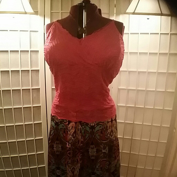 Lane Bryant Tops - Pink Stretch Camisole with Adjustable Straps